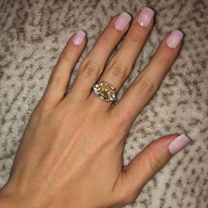 Swarovski Ring with yellow stone